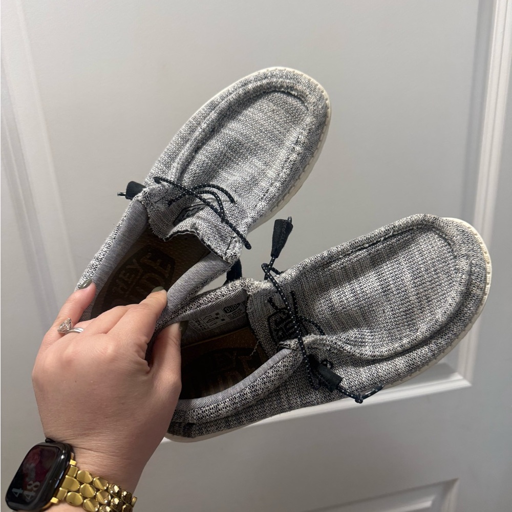 HeyDude Light Gray Wally Slip-On Loafers